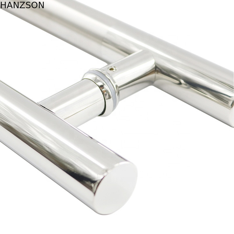 Tay nắm cửa kéo bằng thép không gỉ cho cửa kính Hình dạng H 38mm 32mm 25mm Dia