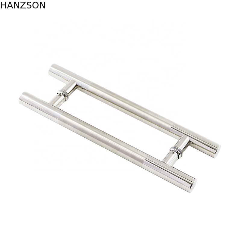 Tay nắm cửa kéo bằng thép không gỉ cho cửa kính Hình dạng H 38mm 32mm 25mm Dia