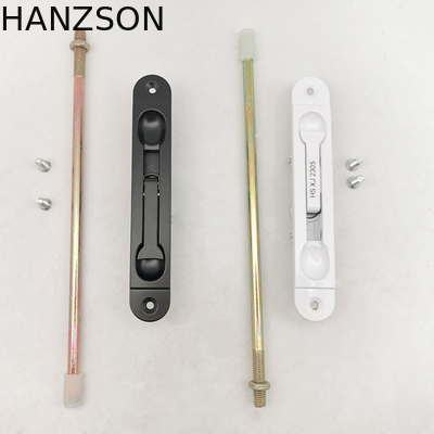 Khóa Cửa Nhôm Xoắn Khóa Dọc Đen Trắng L145mm W230mm